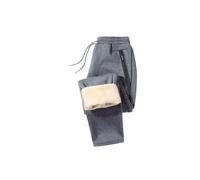 PrimeCrest Mens Joggers Tracksuit Jogging Bottoms Fleece Lined Thermal Trousers Elasticated Waist Sweatpants Slim Fit Sherpa Gym Warm Cotton Casual Pants with Zip Pockets Grey 2XL