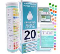 PRIMED | 20-in-1 Drinking Water Test Kit | 125 Testing Strips | 2 Bacteria Tests | at Home Water Testing Kit - Tap & Well | 20 Parameters | Bonus Tracking Chart | Lead Iron Chlorine Copper pH & More