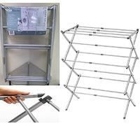 PRIMEDEALS Extendable Compact Clothes Airer Dryer 3 Tier Metal Laundry Drying Rack Indoor Outdoor, 7.5M Drying Space