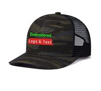 PrimeDealsDay Custom Logo Embroidered 112 Trucker Hats for Men Adjustable Snapback Mesh Cap Great for Outdoors Baseball Cap Camo