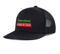 PrimeDealsDay Custom Logo Embroidered 112 Trucker Hats for Men Adjustable Snapback Mesh Cap Great for Outdoors Baseball Cap Black