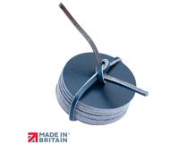 PRIMEHIDE Set of Eight Leather Coasters, Handmade in the UK in Navy | Size: 4 Pack PRIMEHIDE Navy 4 Pack