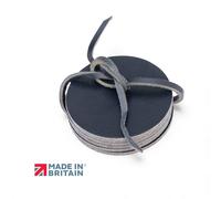 PRIMEHIDE Set of Six Leather Coasters, Handmade in the UK in Black | Size: 4 Pack PRIMEHIDE Black 4 Pack