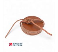 PRIMEHIDE Set of Six Leather Coasters, Handmade in the UK in Tan | Size: 4 Pack PRIMEHIDE Tan 4 Pack