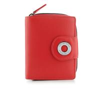 PRIMEHIDE Small RFID Leather Purse with Tab Closure - Nice Flavia - RED