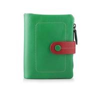 PRIMEHIDE Women's Multicolour Small Soft Leather Purse in Green PRIMEHIDE Green One Size