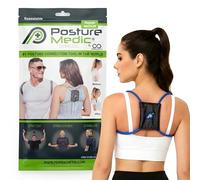 PRIMEKINETIX PostureMedic Dynamic Posture Brace for Neck and Back Support -For Enhanced Shoulder Alignment, Posture Improvement & Stretching- M(Blue)