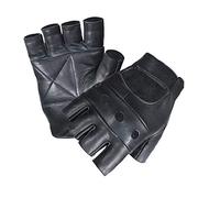 PrimeLeather Quality Real Leather Soft Fingerless Gloves For Weight Training Cycling Bike Wheelchair GYM Etc Medium