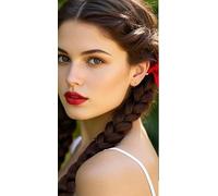 PRiMELOOK Elegant Punjabi Hair Parandi - 26-Inch Synthetic Braided Hair Extension Choti, 80g for Women’s Bridal and Festive Look (Brown, Pack of 1)