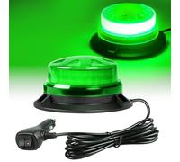 Primelux Automotive Green Strobe Lights for Trucks - Green Rooftop Strobe Beacon Lights for Trucks and Cars Emergency Grill Light Bar 24 High Intensity LEDs 8 Flash Modes Strong Magnetic Mount