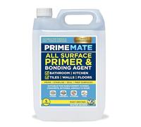 PrimeMate 5L All Surface Waterproof Primer & Bonding Agent for Bathroom Kitchen Tiles Walls Floors APEO Free - Prime Stabilise Seal & Prep - Suitable for Sand/Cement Screed Concrete Bitumen & More
