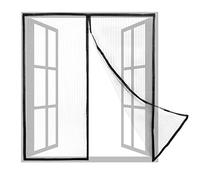 PrimeMatik AH41-VCES Window Mosquito Net 130 x 150 cm with Magnetic Closure (AH41), Semi-Transparent