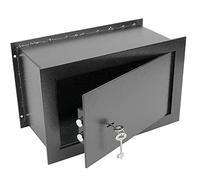 PrimeMatik - Recessed security money safe key operated in steel wallmount 26x15x18cm black