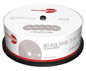 PRIMEON BD-R DL 50GB/2-8x Cake Box (25 Disc) Ultra Protect Disc Surface