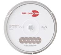 PRIMEON BD-R DL 50GB/2-8x Cakebox (10 Disc), ultra-protect-disc Surfac (Blu-ray)