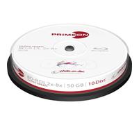 PRIMEON BDR DL 50GB/28x Cakebox 10 Disc, photoondisc Surface, Inkjet Fullsize...