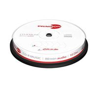 Primeon CD-R 80 Min/Audio Cake Box (10 Disc), Photo-on-Disc Surface, Inkjet Fullsize Printable