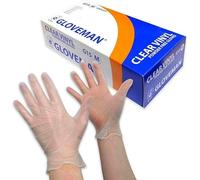 PRIMEONE Gloveman Clear Vinyl Gloves - Disposable, Latex-Free, Powder-Free (200, MEDIUM)