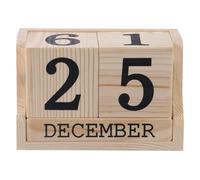 Primepoch Wooden Perpetual Calendar Blocks, Minimalism Decorative Home and Office Desktop Calendar, Natural Wood Date Display Calendar Ornament gifts For Teacher, Students or Classroom.