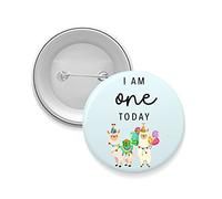 PrimePrints Birthday Badge for Kids - Party Llama Age 1-9 (Seven Today)
