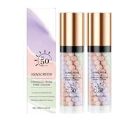 Primer for Face Before Makeup, 3 In 1 SPF 50 Sunscreen Isolation Cream, One Step Color Corector Face Primer, Vegan Makeup Primer for Flawless Skin, Radiance Skin (2pc, 40g)