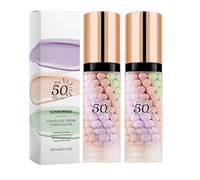 Primer for Face Before Makeup,Sunscreen Isolation Cream,SPF 50,One Step Color Corrector Face Primers, Oil Control & Moisturizing Skin Tone Correcting,Radiance Skin (2PCS, 40g)