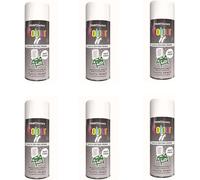 Primer Matt Finish Spray Paint, Quick-Drying, DIY Enthusiasts, Long-Lasting Protection, Perfect Wood, Plastic, Metal, Home Repairs, Easy To Apply, Interior & Exterior Use,( 6pcs, White Plastic Primer)