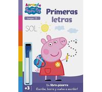 Primeras letras (Libro-pizarra) (Aprendo con Peppa Pig): ¡Escribe, borra y vuelve a escribir!
