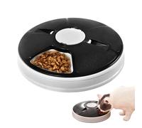 Primero Basics Automatic Cat Food Dispenser, 6 Meal Portion Control, Programmable Dry & Semi-Wet Food, Easy Clean Tray