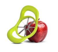 PRIMES Apple Corer Slicer Stainless Steel Easy Cutter, Heavy Duty Apple Slicer Fruit Slicer Fruit Divider Sharp Apple Cutter Corer Remover Easy Grip Handle with 8 Blades for Potato Lemon - Green