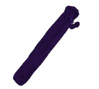 Primes DIY 2 Litre Off-White Hot Water Bag with Purple Faux Fur Cover - Reusable Rubber Bottle for Cramps, Muscle Pain & Plush Winter Warmth
