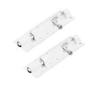 Primes DIY 2 PCS Heavy Duty Tower Bolt with Screws White (4"), Door Lock Bolt, Strong Black Coated Door Barrel Bolt, Durable Slide Bolt for Increasing Security on Garden Gates & Shed Doors Pack of 1