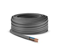 Primes Diy Electric Socket Wire Cable 10mm Twin And Earth Flat Grey Pvc Lighting Electric Cable 6242Y Basec Approved (1 Meter)