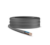 Primes Diy Electric Socket Wire Cable 2.5mm Twin And Earth Flat Grey Pvc Lighting Electric Cable 6242Y Basec Approved (5 Meter)