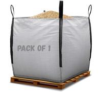 Primes DIY PREMIUM GRADE 1 Ton FIBC Bulk Jumbo Bags, Bulk bag Extra Large for Builders Garden waste, Heavy Duty, Industrial Woven Material, Storage Sack with Lifting Handles (90x90x90cm)