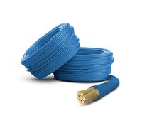 Primes DIY Single Core Conduit Cable 2.5mm Copper Wire Insulated PVC, Stranded Flexible Coil 6491X Electrical Wire, BASEC Approved - Blue Neutral(100 Meter), Home Improvement
