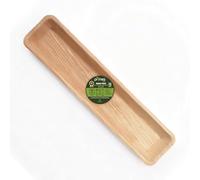 PRIMES ECO 20 Disposable Palm Leaf Serving Trays 15"x3", Long Rectangular Plates for Sushi, Appetizers, Charcuterie, Wedding Party Snacks, Hot Food Platters, Biodegradable Wooden-Style Boards