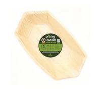 PRIMES ECO 50 Pack 400ml Palm Leaf Boat Serving Trays - Natural Eco-Friendly Disposable Tableware, Biodegradable, Compostable, Microwave & Freezer Safe Plates for Hot & Cold Food