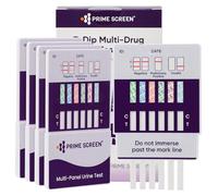 PrimeScreen Drug Testing Kits Drug Tests 5 Pack 6 in 1 Drug Test for Cannabis Cocaine Opiates Methamphetamine Amphetamines Benzodiazepines