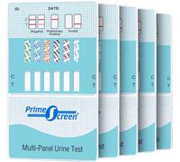 PrimeScreen Drug Testing Kits Professional 5 Pack 12 in 1 Drug Tests for Cannabis Cocaine Opiates Methamphetamine Amphetamines Benzodiazepines All Drugs Rapid Urine Test