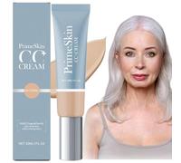 PrimeSkin Cc Cream for Older Women,Color Correcting Cream,Soft-Matte Full-Coverage Foundation,Lightweight Concealer,Self Adjusting for Mature Skin