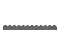 Primeur Flexi Curve Scallop Border Grey 5x10x120cm