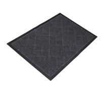 Primeur Flooring Grey Geo Diamond Door Mat, 90Cm X 60Cm