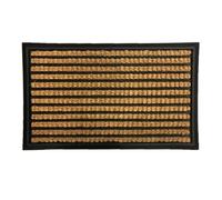 Primeur Mighty Mats® Natural & Black Boucle Striped Door Mat, 70Cm X 40Cm