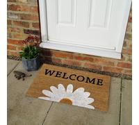 Primeur Mighty Mats Welcome Daisy Natural Doormat - 60x40cm