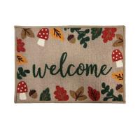 Primeur Multicoloured Autumn Welcome Rectangular Door Mat, 57Cm X 40Cm