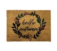 Primeur Multicoloured Autumn Wreath Rectangular Door Mat, 57Cm X 40Cm