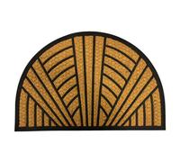 Primeur Natual & Black Half Moon Half Moon Door Mat, 85Cm X 55Cm