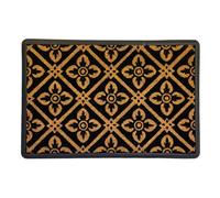 Primeur Natural & Black Geometric Door Mat, 60Cm X 40Cm