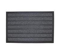 Primeur Rome Grey Stripe Heavy Duty Scraper Mat, 60Cm X 40Cm